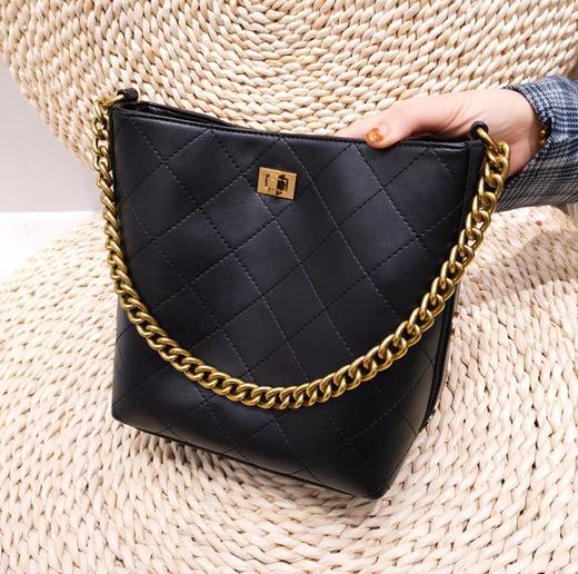 【服饰鞋包】秋冬新款时尚潮流韩版菱格PU女包单肩斜挎链条包包女 商品图2