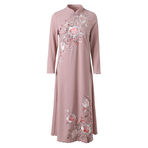 MY-52878秋季新款中国风刺绣连衣裙 商品图4