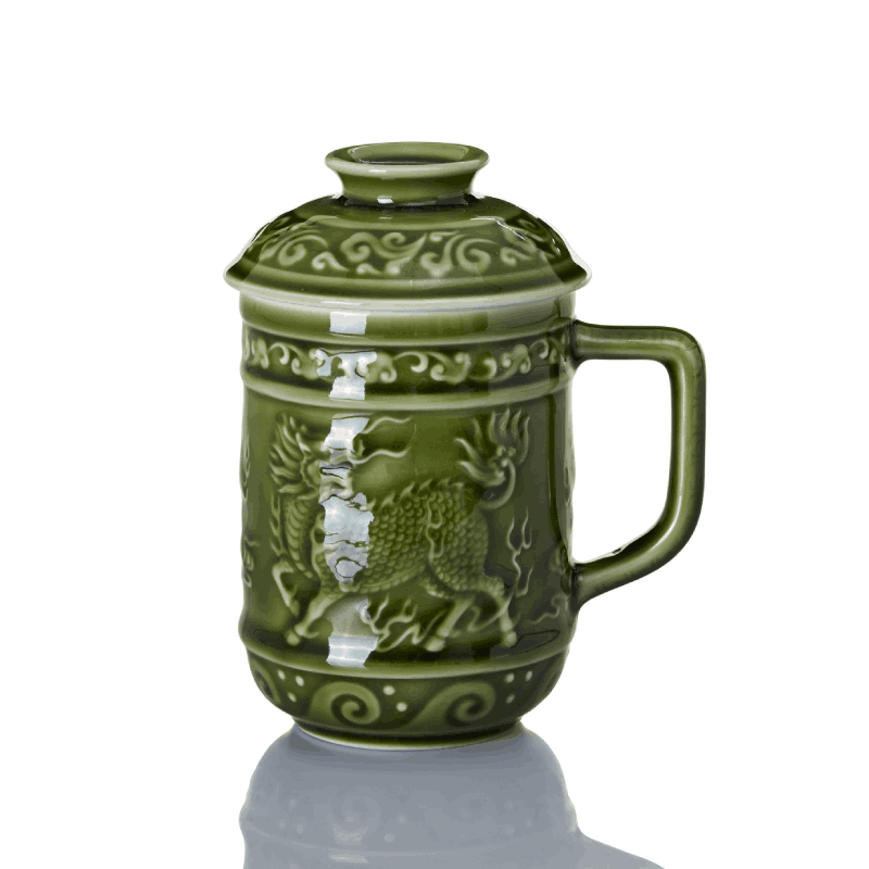 麒麟献瑞三件杯（含茶漏）380ml