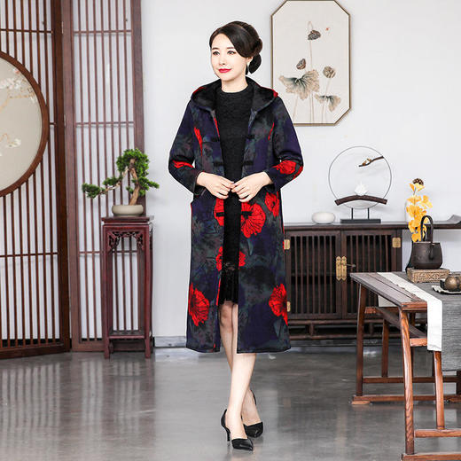 YCE 1204-1990改良版加绒加厚外披旗袍式两件套 商品图1