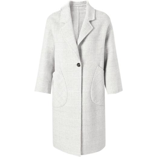 欧芮儿西装领格子毛呢外套女2019新款冬中长款小个子呢大衣 商品图4