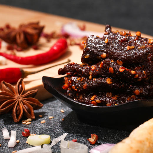 新疆艾尼大叔蜜汁酱汁牛肉干50g/袋*3/5三种口味 原味/孜然/香辣 商品图1