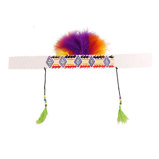 幼儿园课堂手工DIY印第安人羽毛头环材料包 商品图2