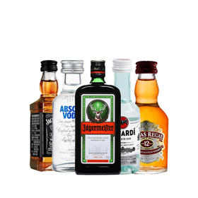 小瓶装进口洋酒组合(野格 杰克丹尼 芝华士 伏特加 百加得)