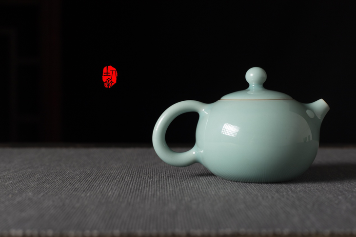 茶器 土人斋 西施壶 龙泉青瓷 粉青釉 150ml