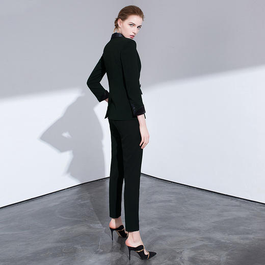 IWY/周深-明星同款黑色长袖西装长裤套装C8376+P307 商品图7