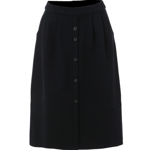 乔万尼半身裙女冬季黑色休闲半裙高腰显瘦裙中长款EN4D852 商品图3