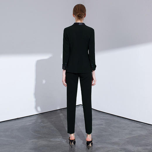 IWY/周深-明星同款黑色长袖西装长裤套装C8376+P307 商品图8