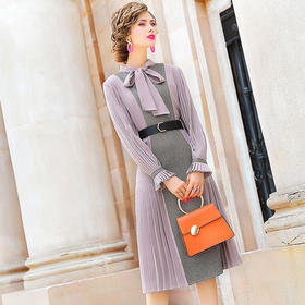 FMY-25673秋季新款淑女小众收腰中长款A字裙