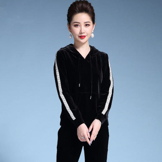 MY-71901秋季新款韩版金丝绒两件套 商品图2