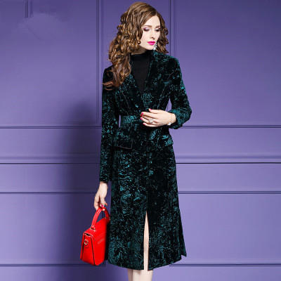 FMY-18334秋冬新品chic系带收腰过膝外套 商品图0