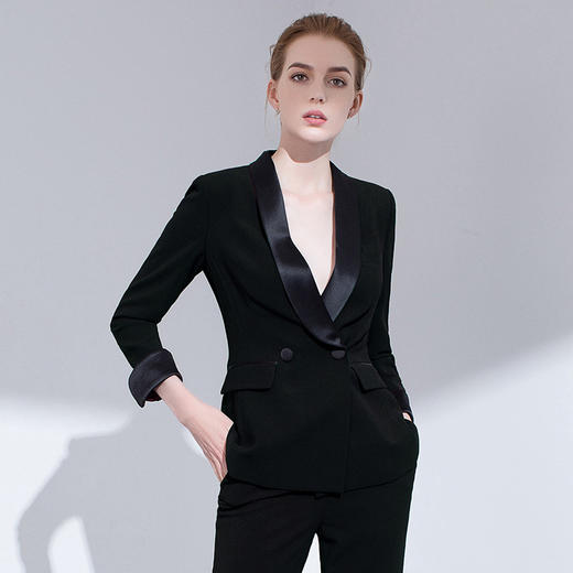 IWY/周深-明星同款黑色长袖西装长裤套装C8376+P307 商品图9