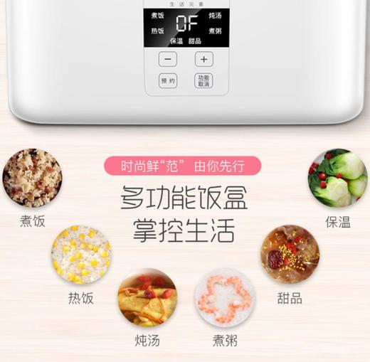 【电器】智能预约定时电热饭盒 大容量双陶瓷煮饭热菜保温电饭盒 商品图3
