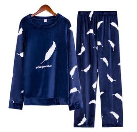 【服饰鞋包】睡衣男士秋冬季长袖珊瑚绒加绒加厚保暖法兰绒家居服套装