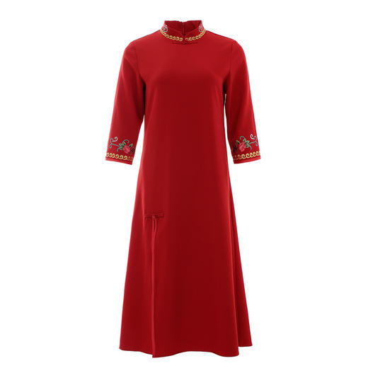 YFN-19316秋季新款大码宽松显瘦长款连衣裙 商品图4