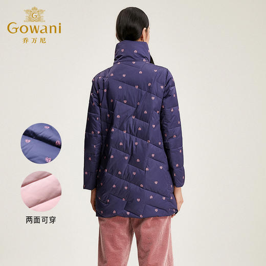 乔万尼羽绒服冬季冬款两面穿保暖羽绒服中长EN4T857 商品图1