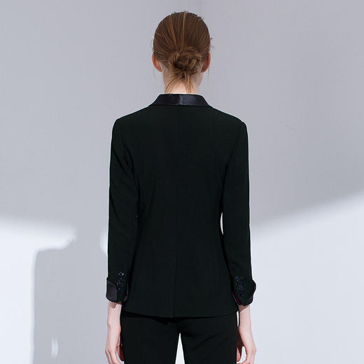 IWY/周深-明星同款黑色长袖西装长裤套装C8376+P307 商品图4