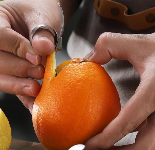 【厨房配件】*不锈钢开橙器 指环剥壳器橘子石榴橙子去皮器 商品图2