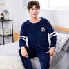 【睡衣男】.。睡衣男士秋冬季长袖珊瑚绒加绒加厚保暖法兰绒家居服套装 商品缩略图0
