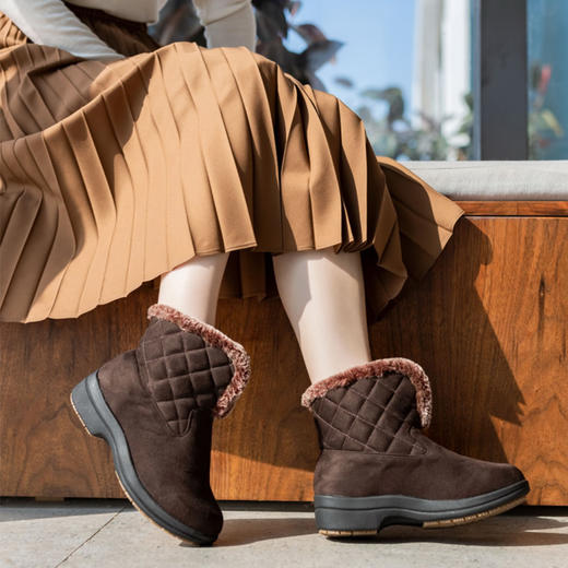 日本Pansy 秋冬季女鞋保暖防滑雪地靴 4665 商品图3