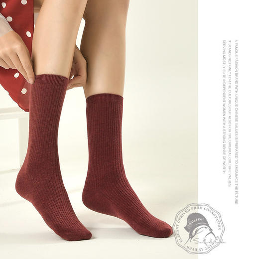 【5双包邮】【羊毛针织长筒袜】多色可选 商品图0