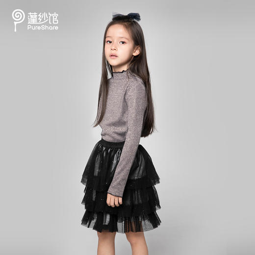 非质量问题不退换哦~pureshare蓬纱馆 儿童毛衣女童打底针织衫套头冬装洋气-沙硕针织衫 商品图0