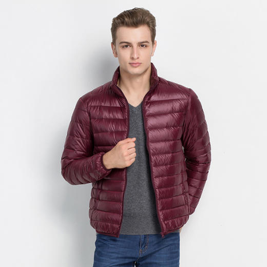 秋冬羽绒服饰休闲轻薄款羽绒服上衣立领短款大码保暖男装外套 商品图2