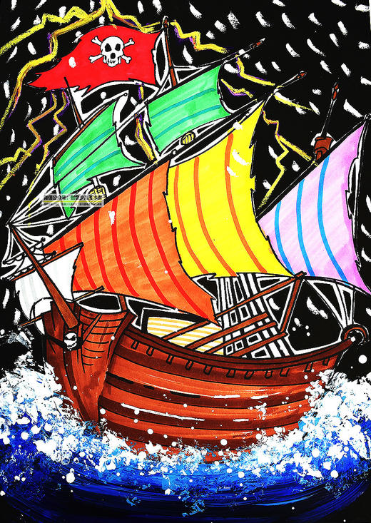 《暴风雨中的海盗船》【自动发货：下单后，点击手机短信中收到的链接，即可获取文件下载的链接；如有任何问题，可添加客服微信hm33268获得帮助】 商品图0