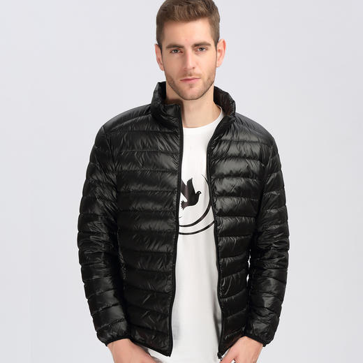 轻薄羽绒服饰男短款羽绒上衣外套男士薄款中老年羽绒服男装 商品图1