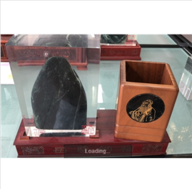 泰山石笔筒组合