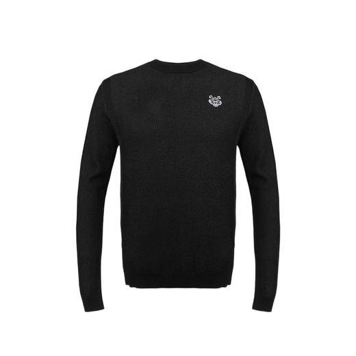 KENZO 高田贤三 男士黑色棉质小虎头图案圆领针织衫毛衫 黑色 F855 PU223 3AD 99 商品图0