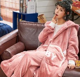 【服饰鞋包】睡衣女秋冬季法兰绒长袖女士家居服套装加绒加厚