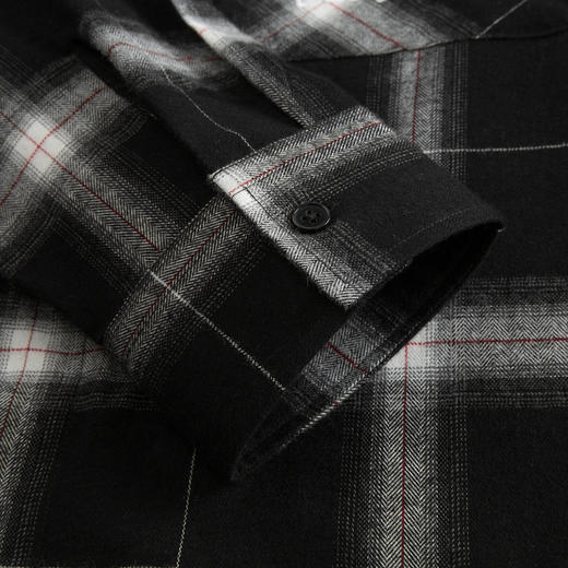 GXG男装2019年冬季新格纹格子刺绣长袖衬衫男衬衣外套 GY103790G 商品图4