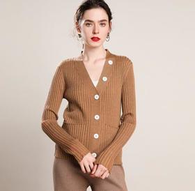 【服饰鞋包】款针织女装羊毛衫 简约显瘦百搭毛织开衫女外套 长袖短款披肩