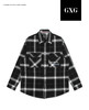 GXG男装2019年冬季新格纹格子刺绣长袖衬衫男衬衣外套 GY103790G 商品缩略图0