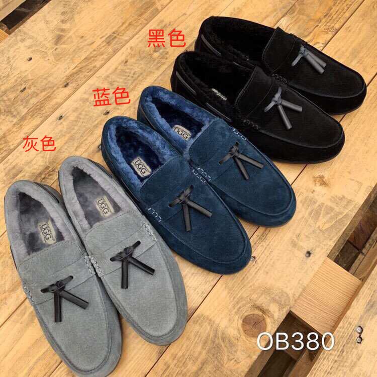 【澳洲直邮】 OZWEAR UGG 男鞋 羊毛豆豆鞋防泼水乐福鞋 OB380 (下单请备注颜色尺码39-44)JPY带授权招加盟代理