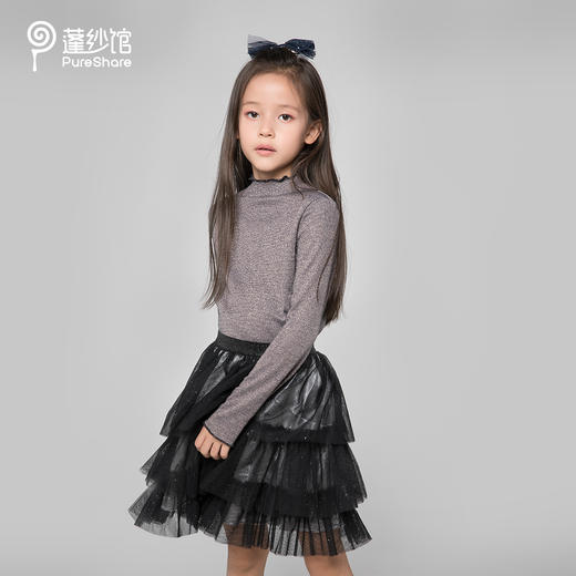 非质量问题不退换哦~pureshare蓬纱馆 儿童毛衣女童打底针织衫套头冬装洋气-沙硕针织衫 商品图1