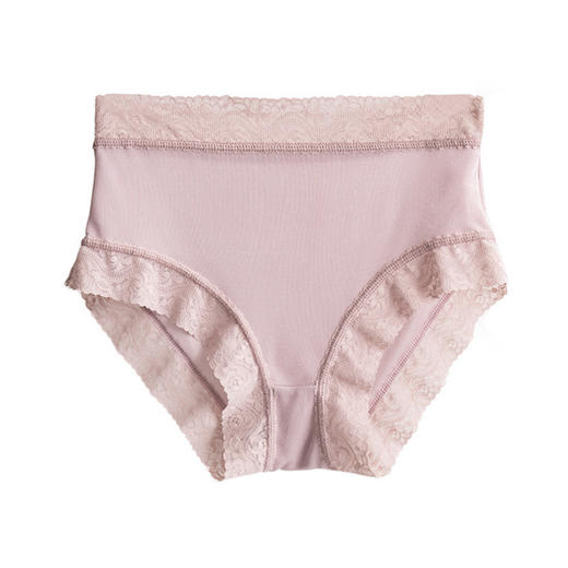 丁摩 真丝内裤女透气舒适天然桑蚕丝蕾丝包臀性感大码无痕平角内裤加大5条组S066 商品图4