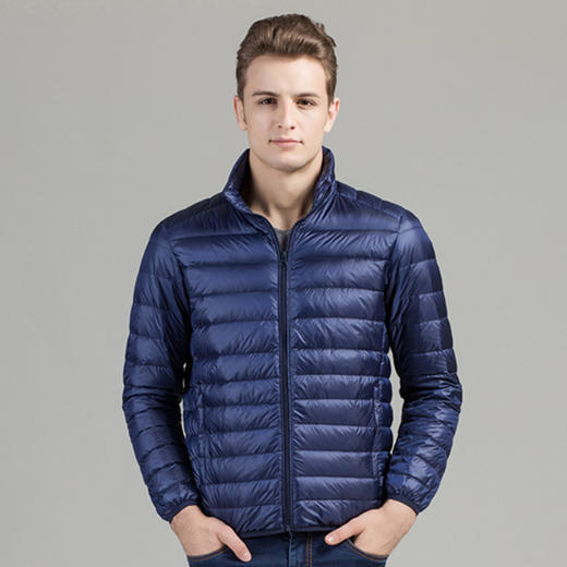 秋冬羽绒服饰休闲轻薄款羽绒服上衣立领短款大码保暖男装外套 商品图1
