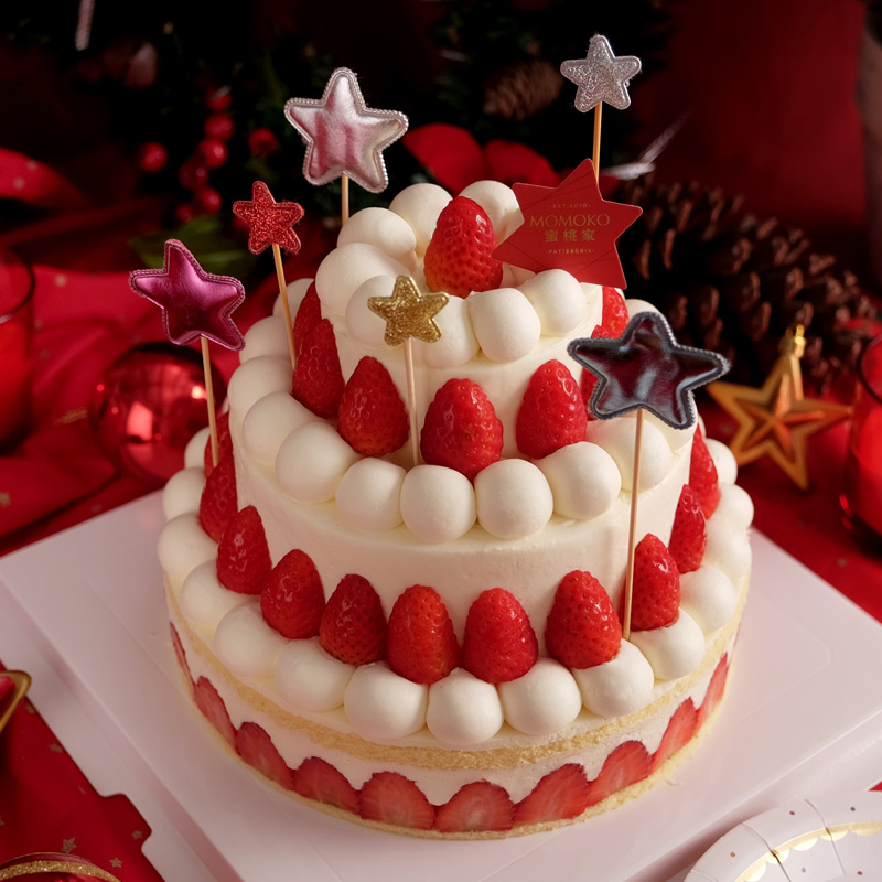 草莓城堡——三层草莓奶油蛋糕【需提前3小时预订】