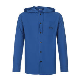 KENZO 高田贤三 男士法国蓝虎头印花图案棉质连帽长袖衬衫 蓝色 F955 CH422 1LC 74