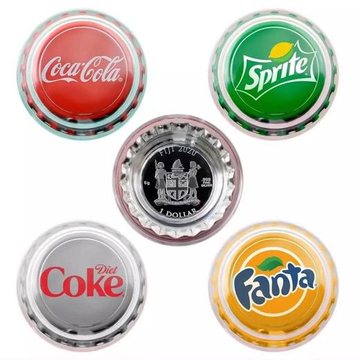 【热卖现货】斐济2020年可乐瓶盖异形银币售卖机套装（4枚装） 商品图1