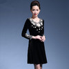 MY-5919秋冬中老年大码女装绣花大摆裙 商品缩略图2