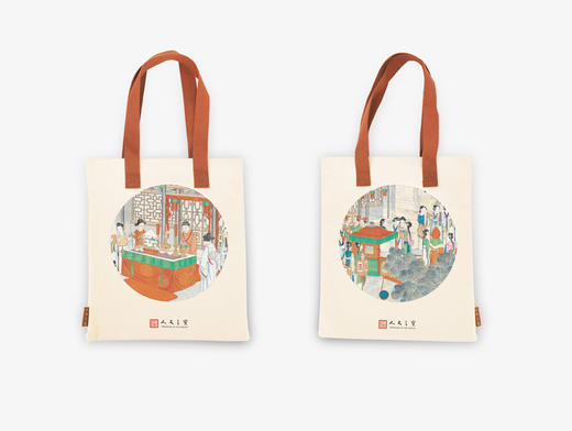 孙温红楼系列·全新拉链款帆布包（宝玉宝钗成亲） 商品图1