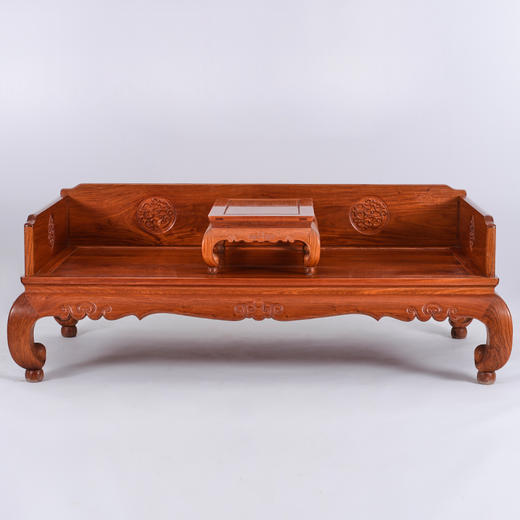 缅甸花梨雕花罗汉床2件套100801504