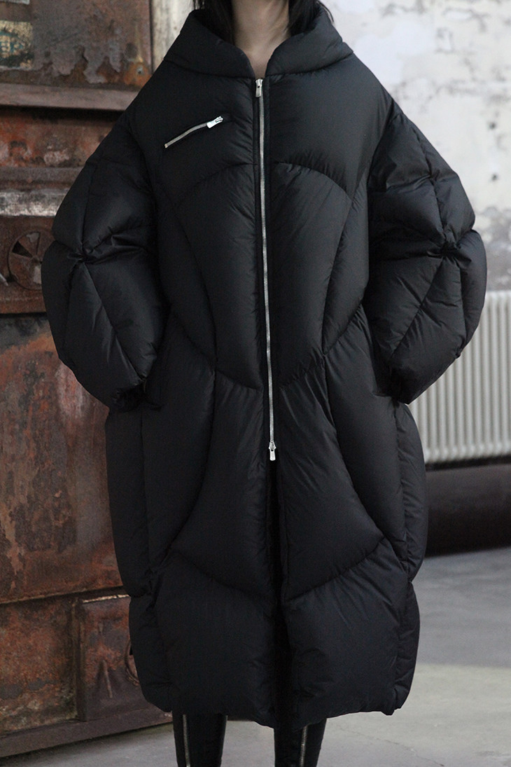 chenpengcp18awj007长羽绒服黑色