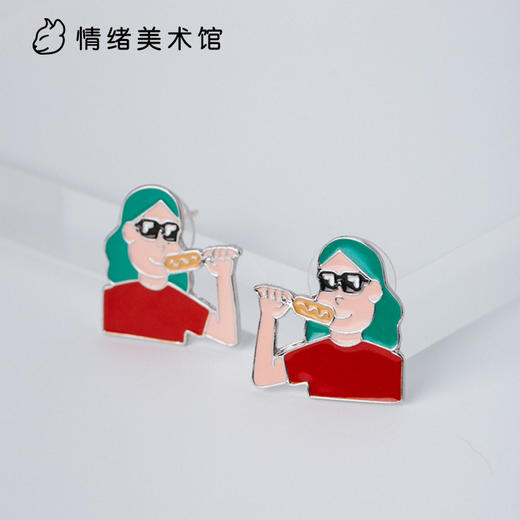 【HOT DOG跃跃欲吃】日本艺术家 JUN OSON 原创设计童趣耳钉 商品图0