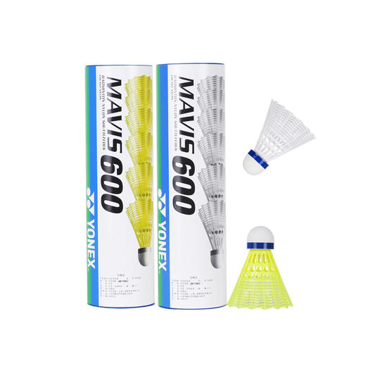 尤尼克斯YONEX M-600 羽毛球 尼龙球 天然软木球头 稳定耐打 6只装 商品图1