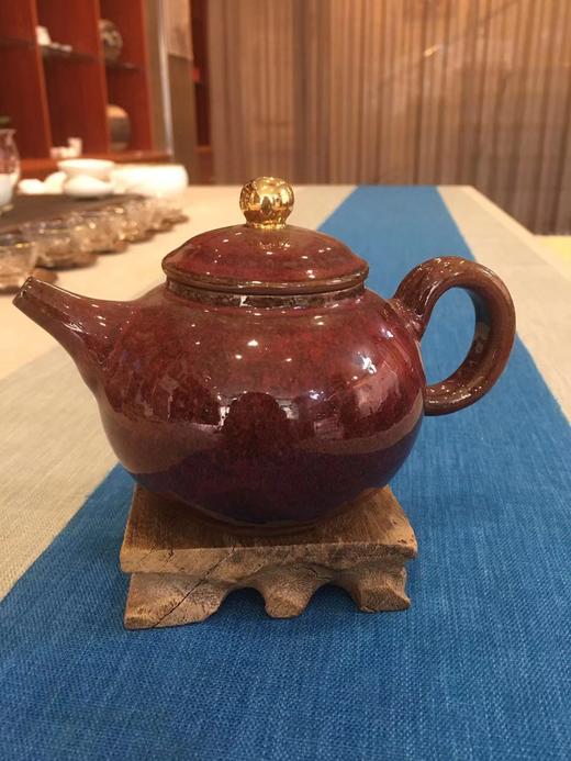 台湾名家郑家发均釉壶 商品图0