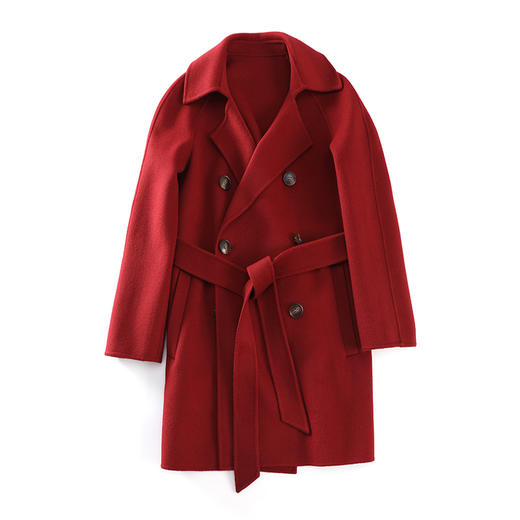 Soleil Kim 2019新款风衣款双面毛呢羊毛大衣 商品图4